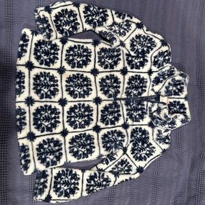 Half zip fuzzy top